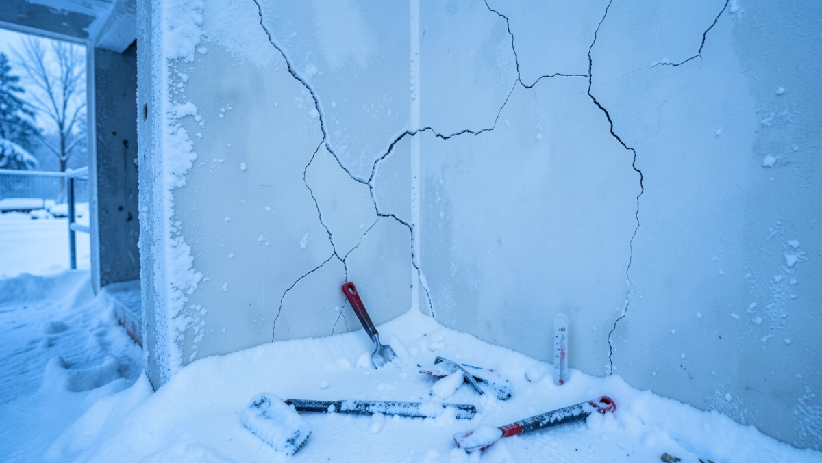 czy można tynkować na mrozie