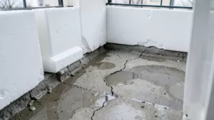 wylewka na balkonie na styropianie